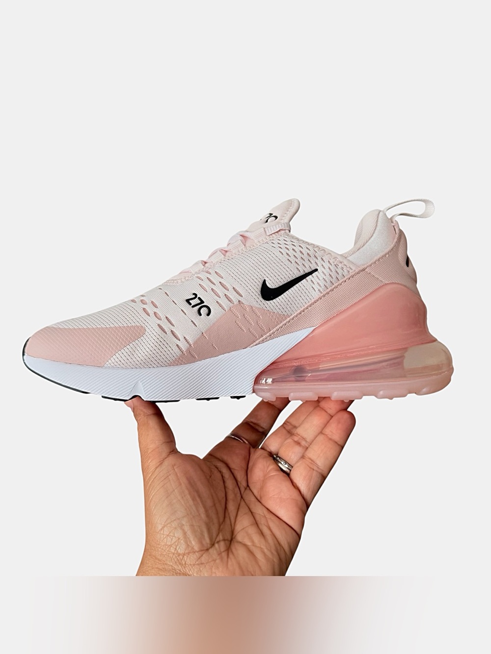 Nike Air Max 270 Women’s Light Soft Pink and Black Sneakers - Picture 5 of 7